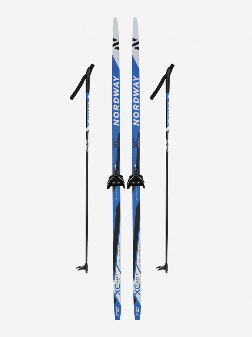 фото Комплект лыжный детский nordway classic 75 мм, синий