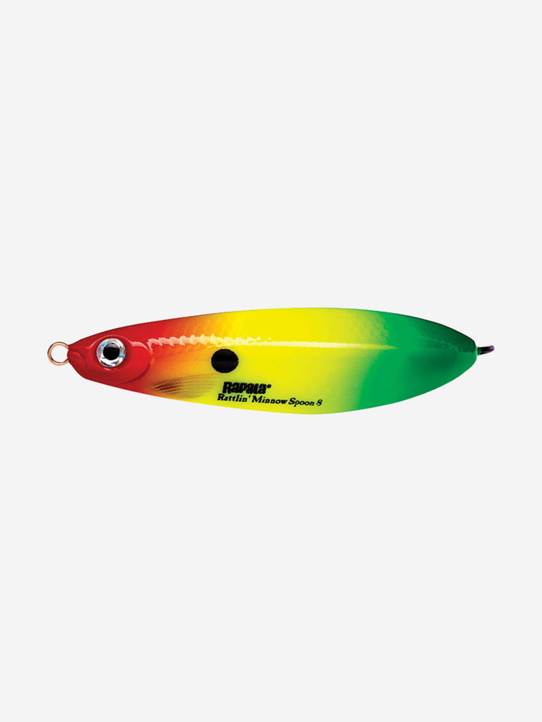 Блесна для рыбалки колеблющаяся RAPALA Rattlin' Minnow Spoon, 8см, 16гр /RYGR (незацепляйка)
