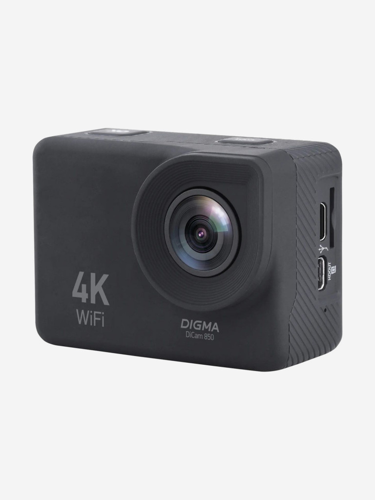 Экшн-камера Digma DiCam 850 4K, WiFi, черный, dc850