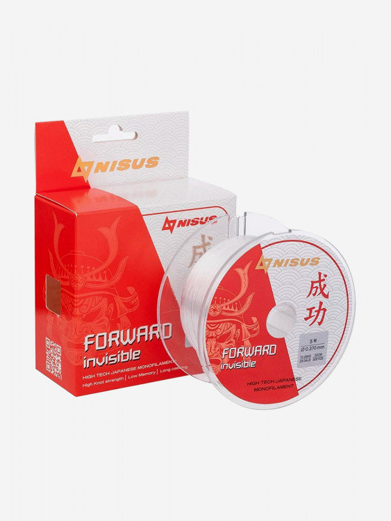Леска для рыбалки Nisus FORWARD Invisible Nylon 0,370мм, 300м, 10,45кг, прозрачный