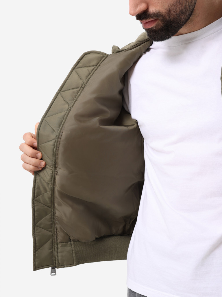 Бомбер утепленный мужской MA-1 Hooded Logo Oxford Alpha Industries