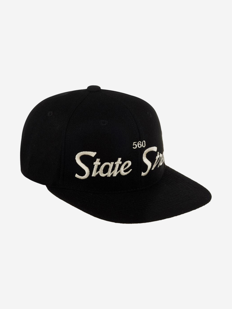 Бейсболка с прямым козырьком HOOD 100-MWL001-NY016-BK 560 State Street, NY
