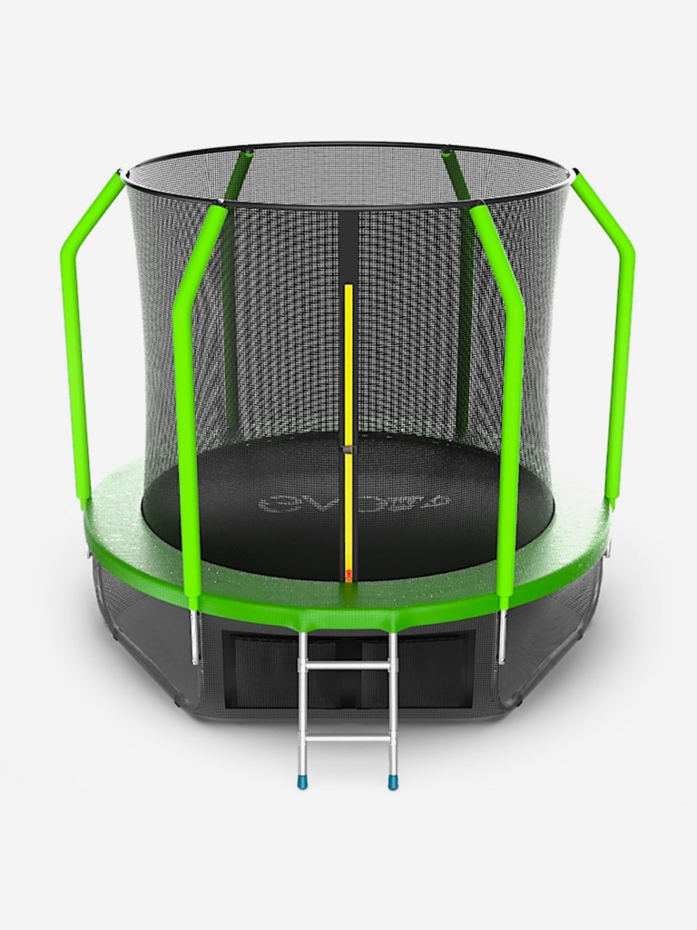 Батут каркасный EVO JUMP Cosmo 8ft зеленый + нижняя защитная сеть, диаметр 244 см