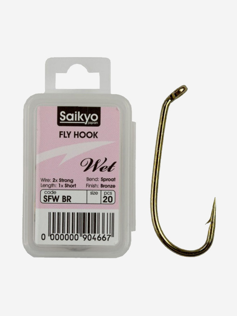 Крючки для рыбалки одинарные Saikyo KH-72480 SFW Wet BR ( 1 упк. по 20шт.)