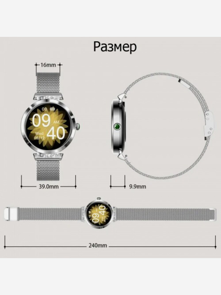 Умные часы CheckME Smart CMSNY22SS с погодным индикатором и счетчиком калорий