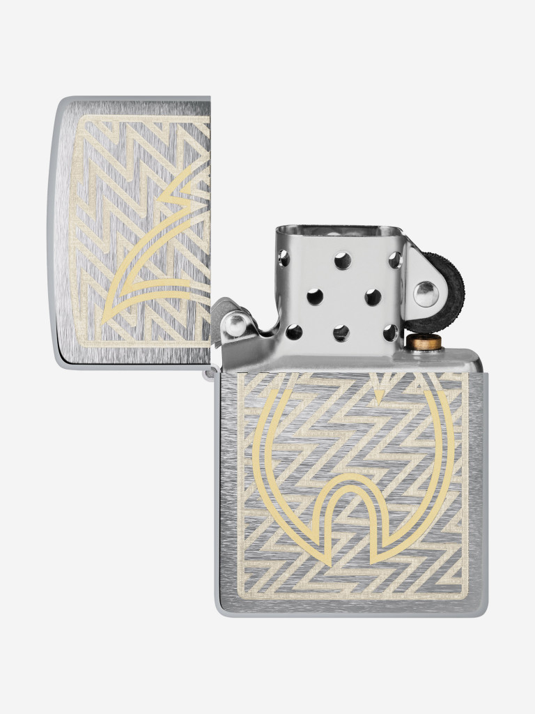 Зажигалка бензиновая ZIPPO 48789 Brushed Chrome