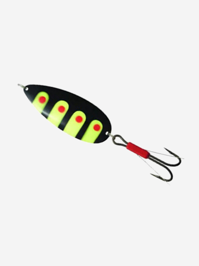 Блесна для рыбалки Kuusamo Hauki 80/22 незацепляйка, BL/R/Fye-S (колеблющаяся)