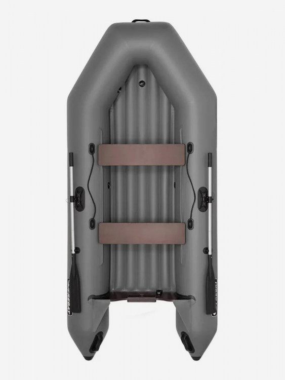 Лодка ПВХ под мотор Фрегат 320 Е (НДНД) серая с надувным дном