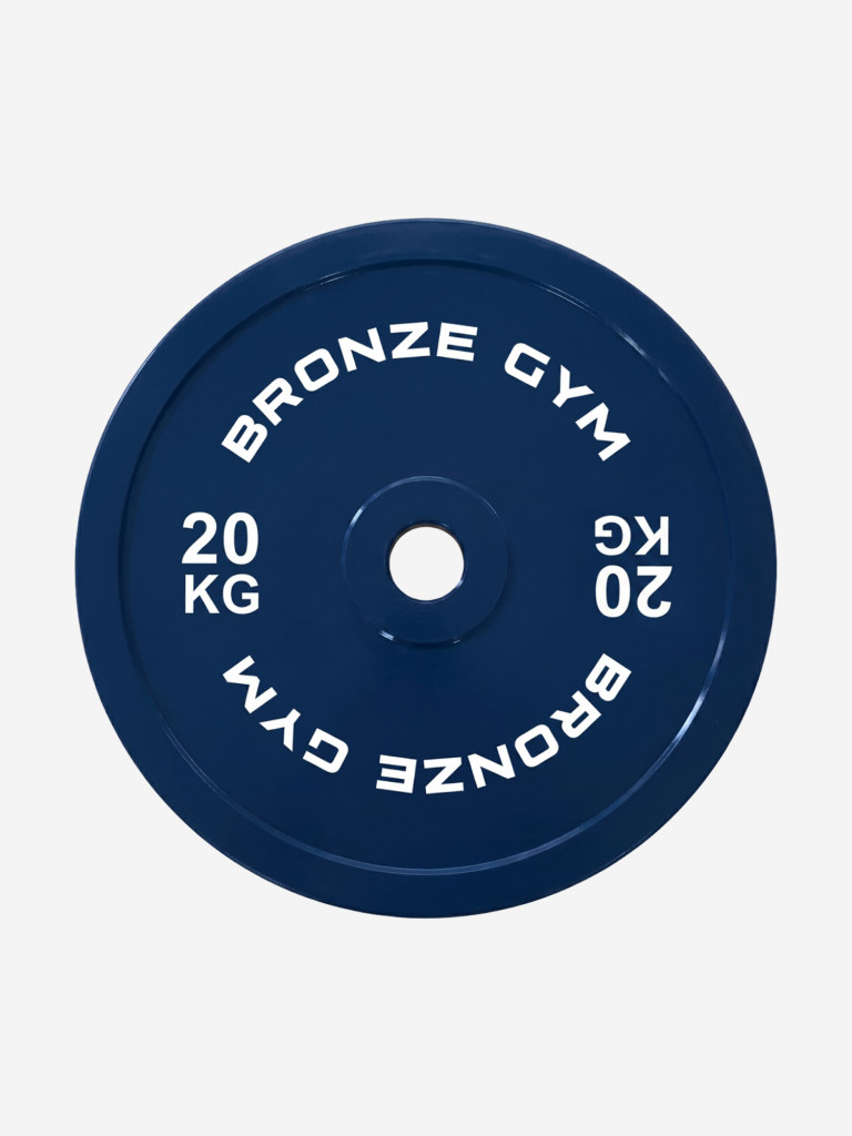 Диск калиброванный BRONZE GYM для пауэрлифтинга синий 20 кг