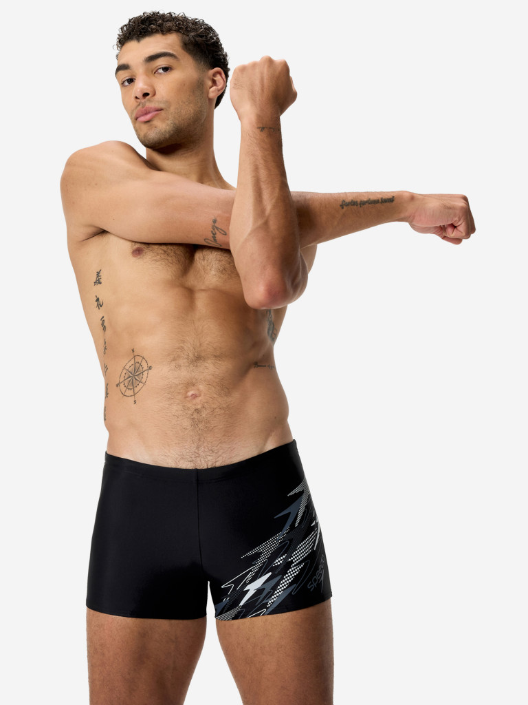 Плавки-шорты мужские Speedo Medley Logo Aquashort Blk/Red