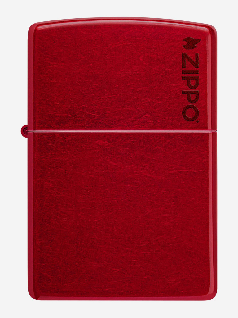 Зажигалка бензиновая ветроустойчивая Zippo Logo Candy Apple Red