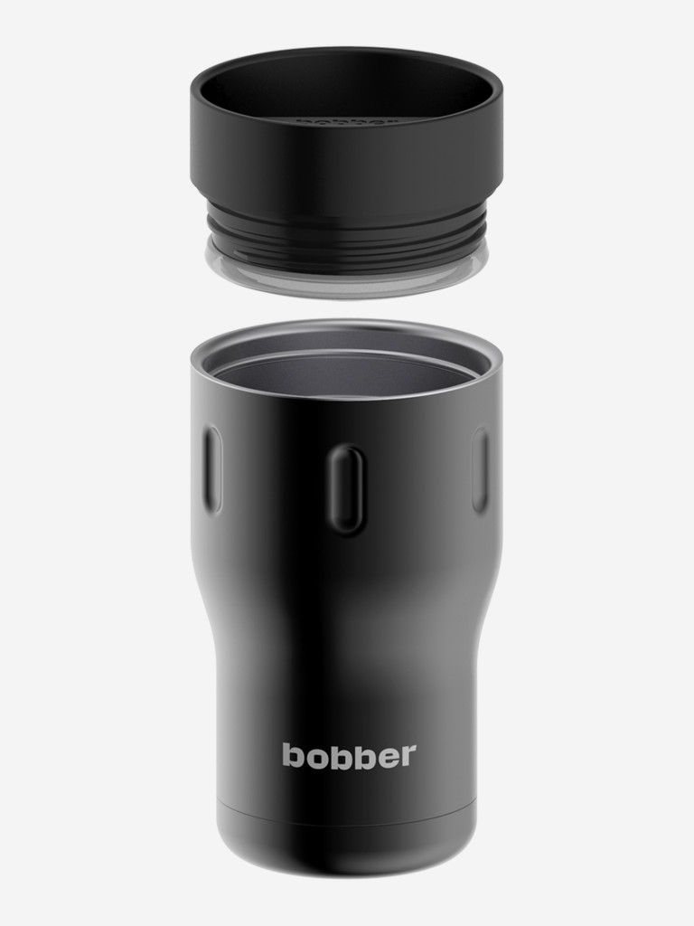 Термокружка вакуумная BOBBER Tumbler 350 мл, крышка 360, тепло до 6 часов, черный
