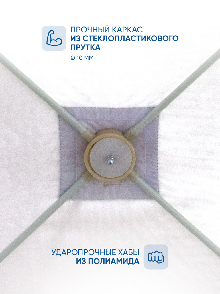 Палатка зимняя куб СЛЕДОПЫТ, 3,8х1,9 м, 2-х комнатная, S по полу 7,2 кв.м, 3 слоя , цв. синий/белый