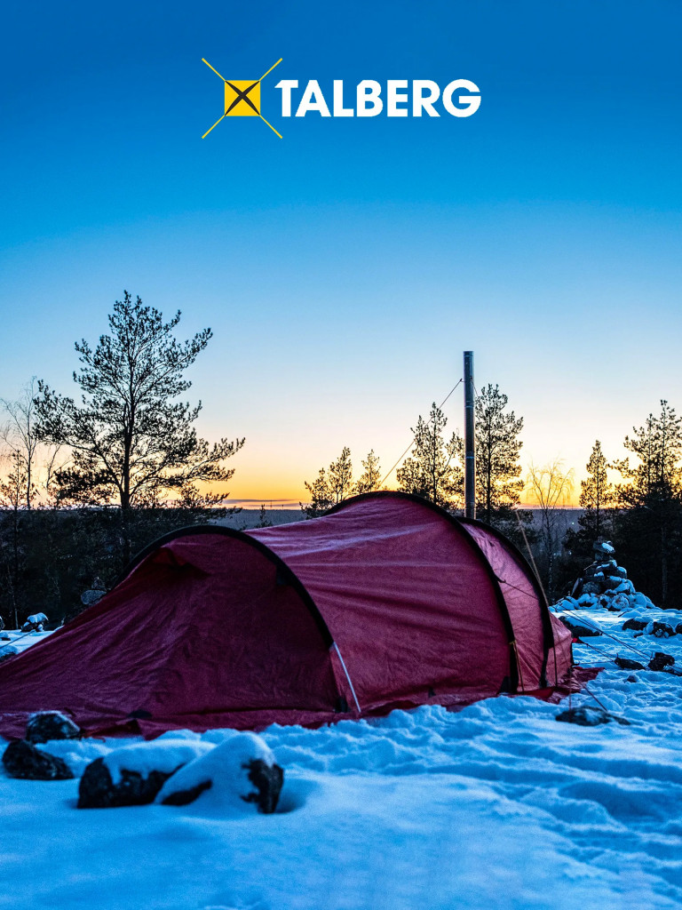 Палатка Talberg NORGA 3 RED, туристическая 3 местная, двухслойная для охоты и рыбалки под печь