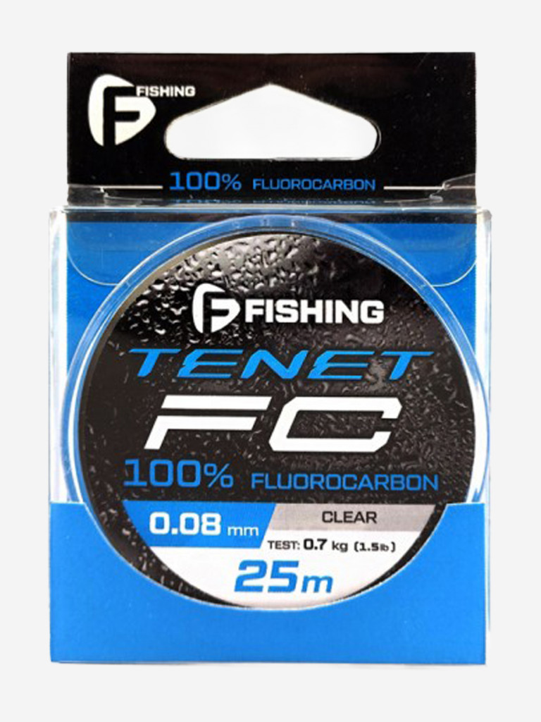 Леска Tenet Fluorocarbon F-FISHING 25м 0,08мм 0,7кг/1,5lb