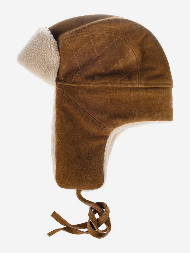Шапка-ушанка STETSON 9297302 BOMBER CAP CALF SPLIT (коричневый)