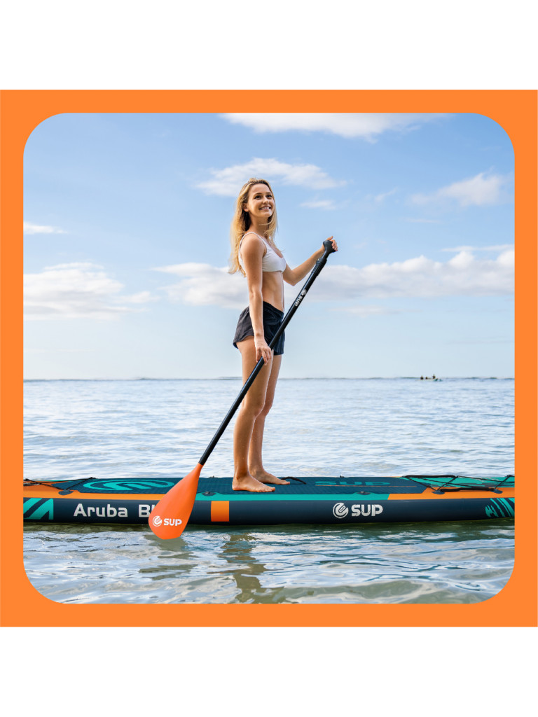 Весло для SUP-доски E-SUP, алюминиевое, цвет Оранжевый, 4-х секционное