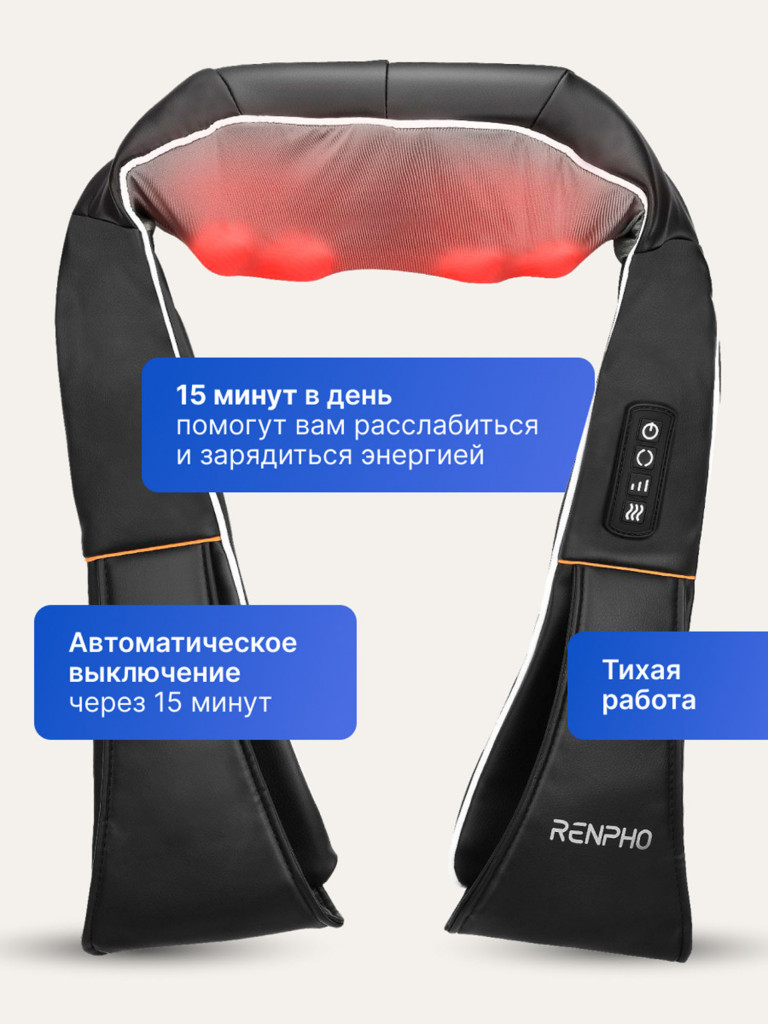 Массажер для шеи, плеч и спины Renpho Shiatsu Neck & Shoulders RF-SNM060