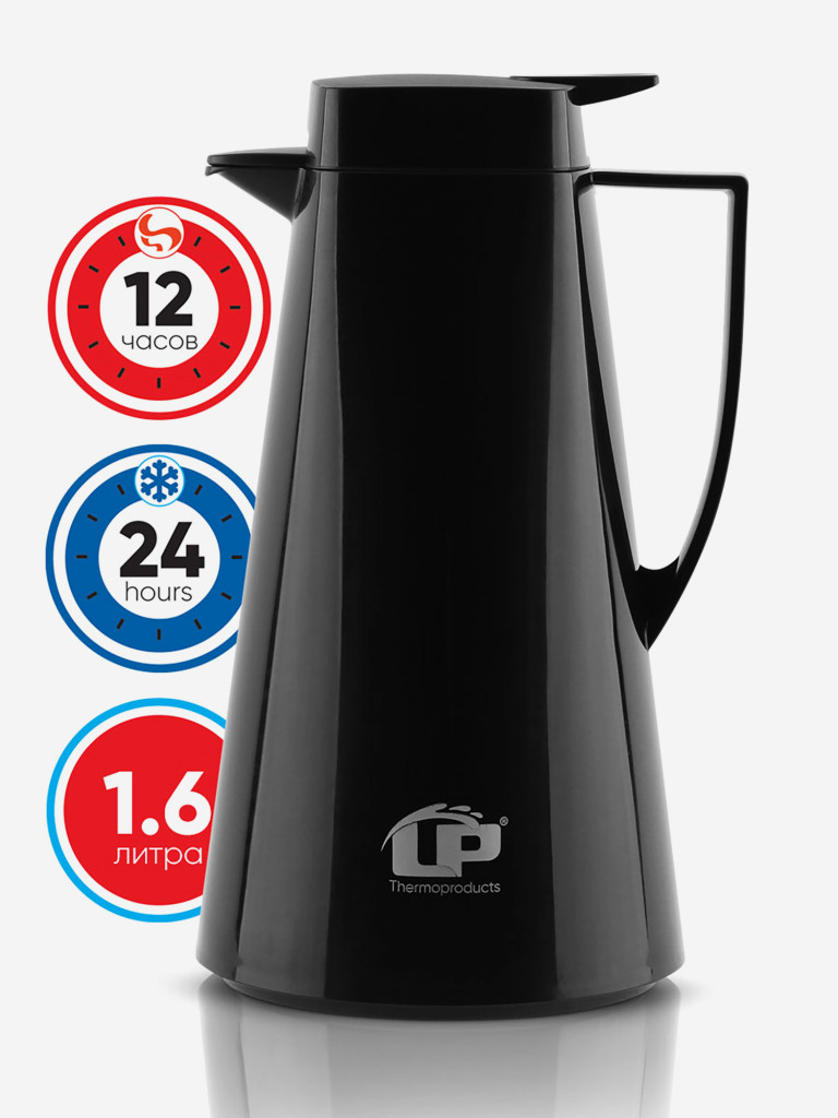 Термокувшин LP Thermoproducts Elegance 1.6 л, со стеклянной колбой