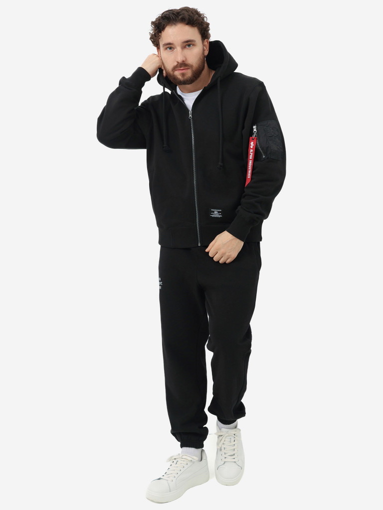 Толстовка с капюшоном на молнии Utility Pocket Full Zip Up Alpha Industries