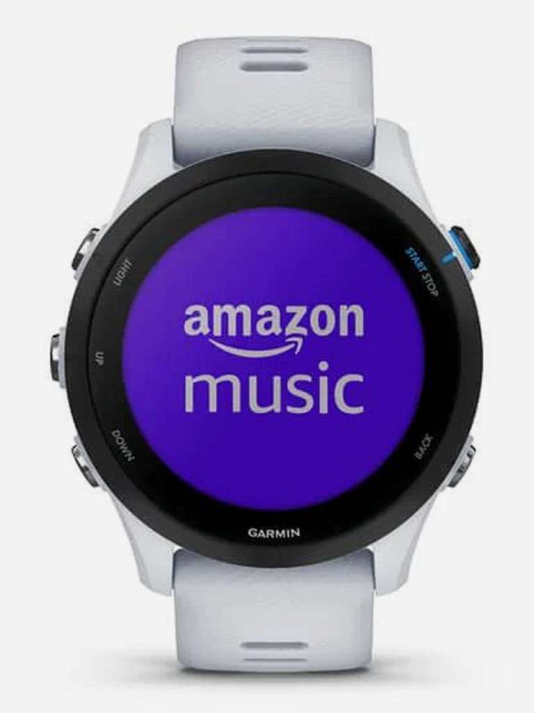 Часы Garmin Forerunner 255 Music с белым ремешком 010-02641-31