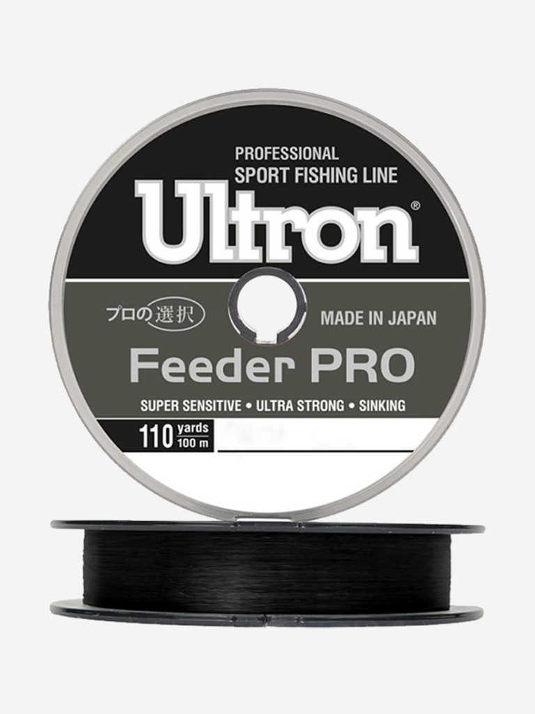 Монофильная леска для рыбалки ULTRON Feeder PRO 0,20 мм, 5,0 кг, 100 м, черная, 1 штука