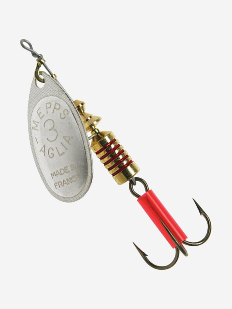 Блесна для рыбалки вертушка Mepps AGLIA 3, Silver, комплект из 5 штук