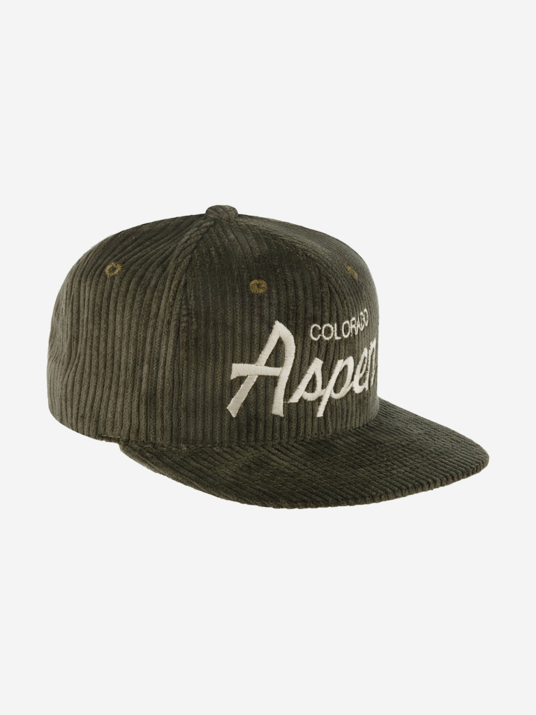 Бейсболка с прямым козырьком HOOD 103-SWC001-CO001-BD Aspen Cord (оливковый)
