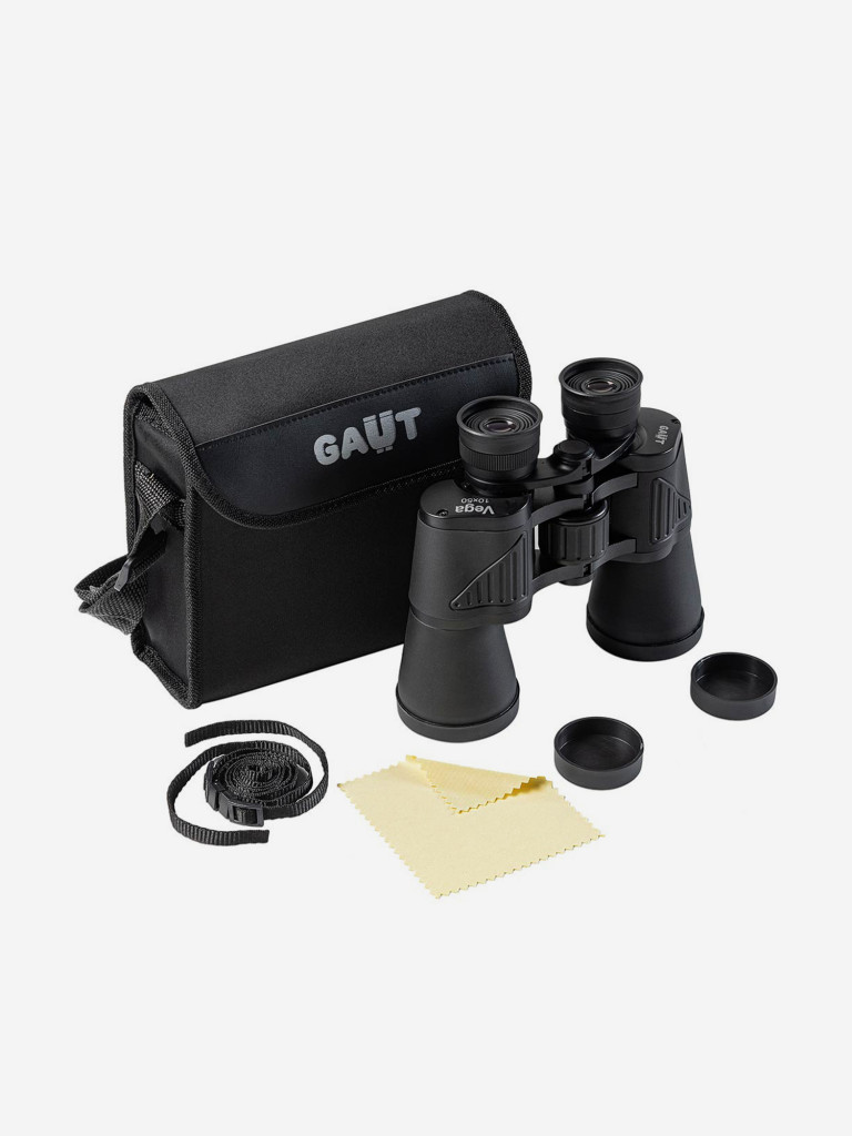 Бинокль GAUT Vega 10x50, Porro-призмы BK7, цвет чёрный, 800г