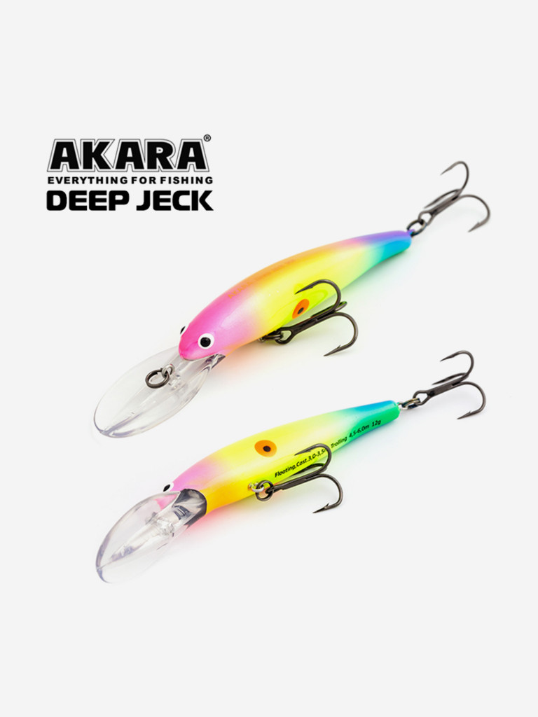 Воблер Akara Deep Jeck 90F минноу плавающий для троллинга на щуку, судака, окуня 12,1гр A126
