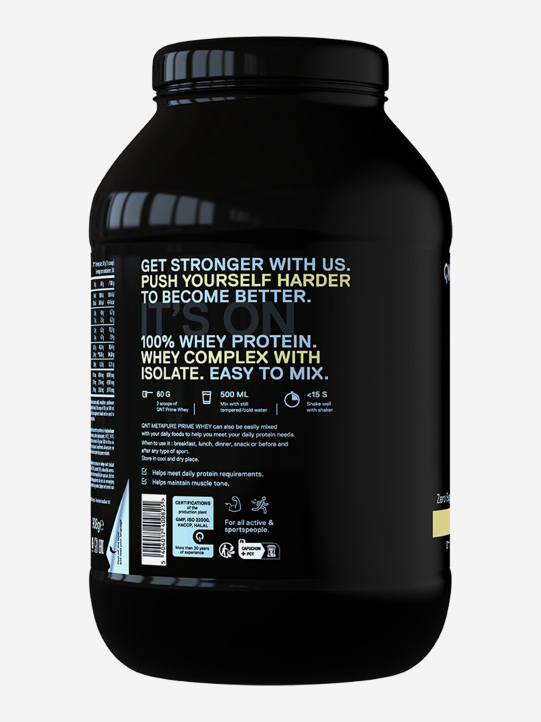 Сывороточный протеин для набора мышечной массы, изолят протеина QNT PRIME WHEY 908g Vanilla