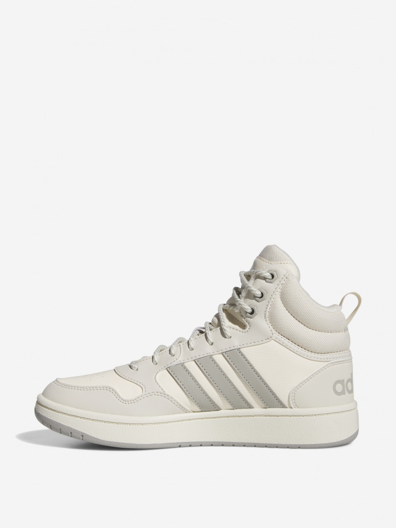 фото Кеды женские adidas hoops 3.0 mid, бежевый