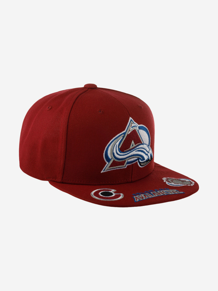 Бейсболка с прямым козырьком MITCHELL NESS 6HSSSH22089-CAVMARO Colorado Avalanche NHL (малиновый)