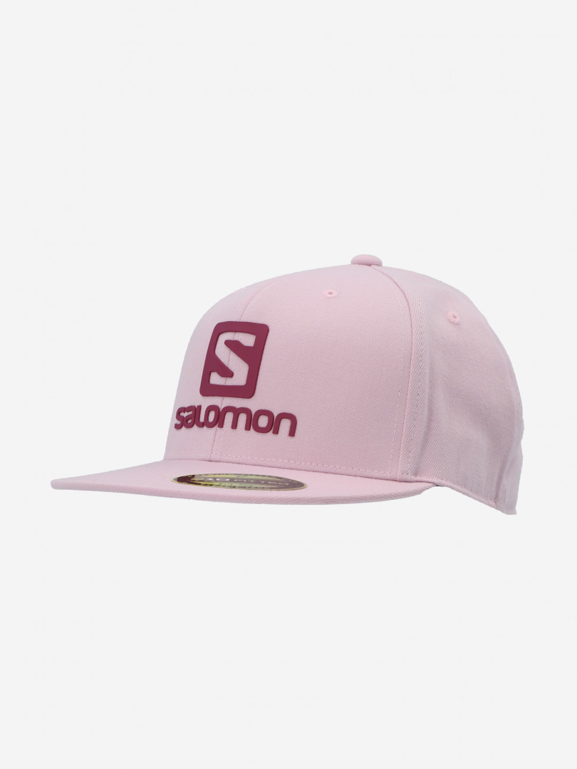 фото Бейсболка женская salomon logo flexfit, розовый