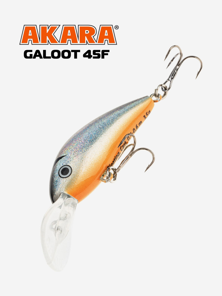 Воблер Akara Galoot плавающий, кренк, на окуня, щуку, голавля 45F 3,5 гр. A23