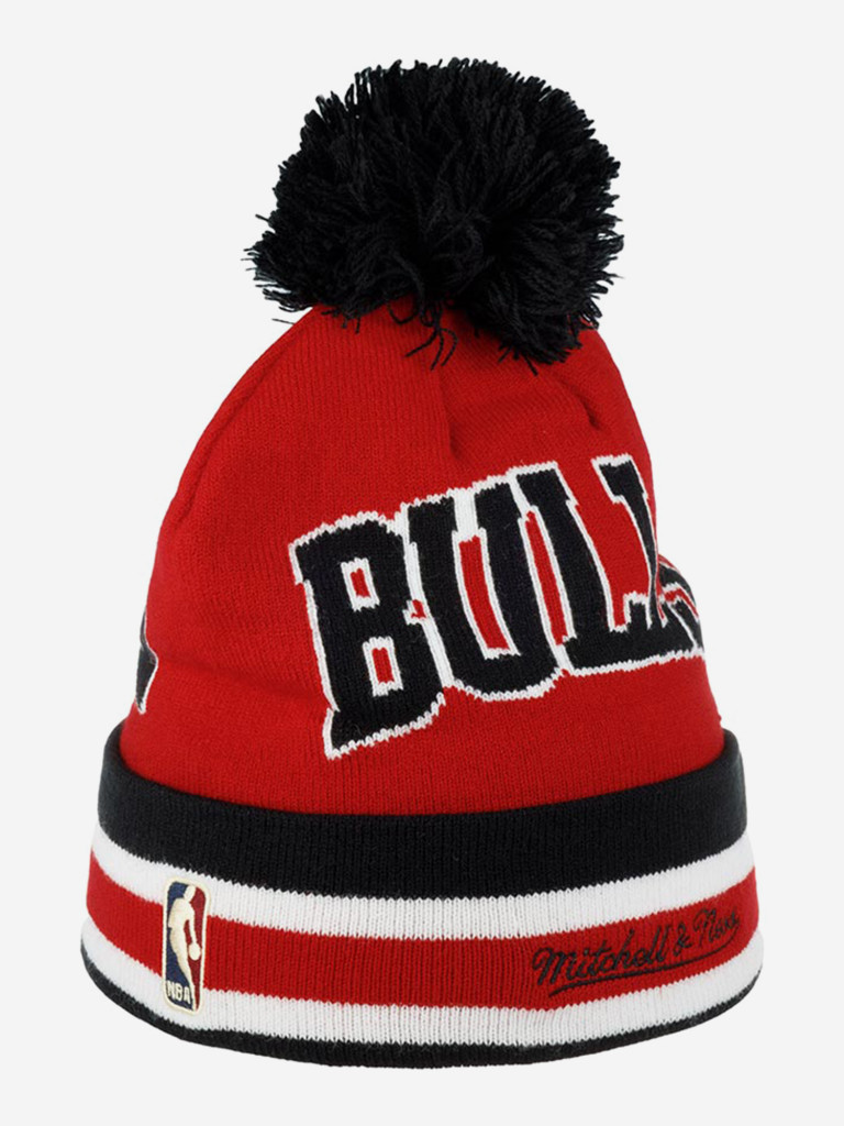 Шапка с помпоном MITCHELL NESS MN1-EU097-TCUFF-CHIB-RED Chicago Bulls NBA