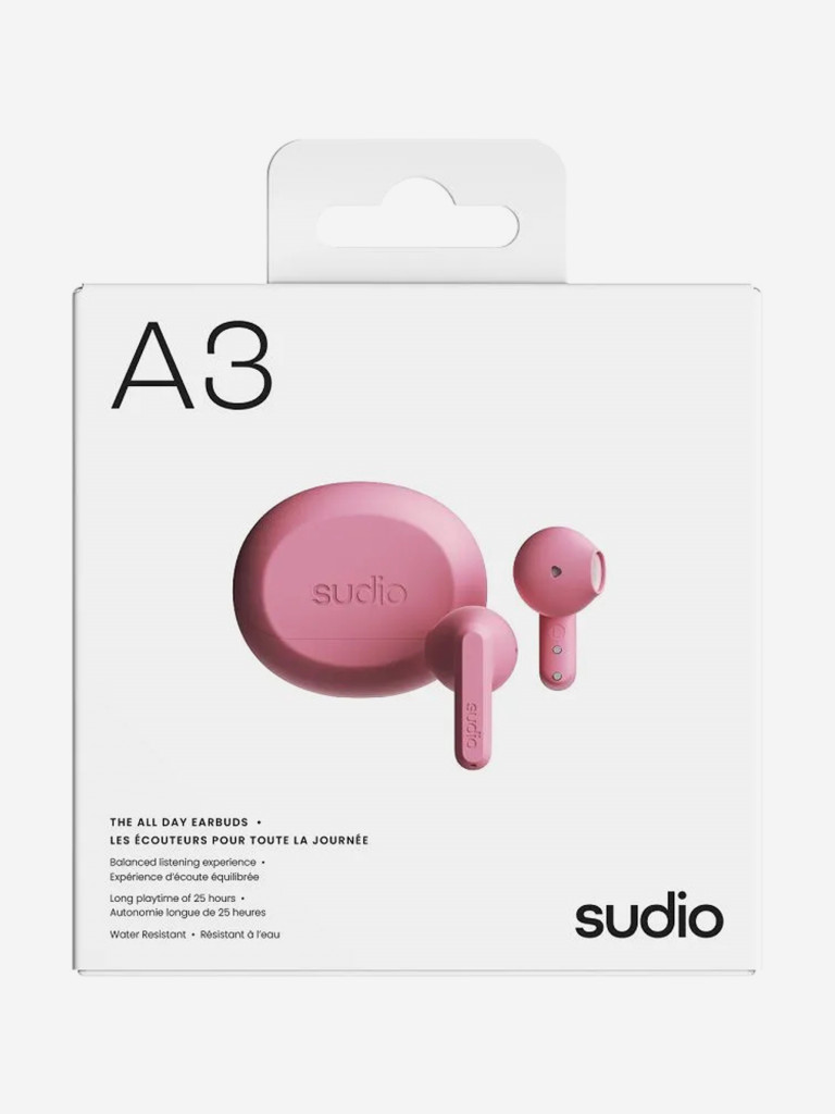 Беспроводные наушники Sudio A3 Wireless Bluetooth Earbuds, цвет: розовый