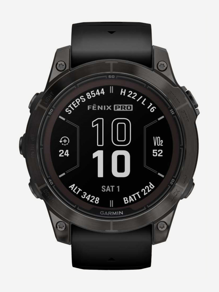 Спортивные часы GARMIN FENIX 7 PRO Sapphire Solar титановый угольно-серый DLC с черным ремешком