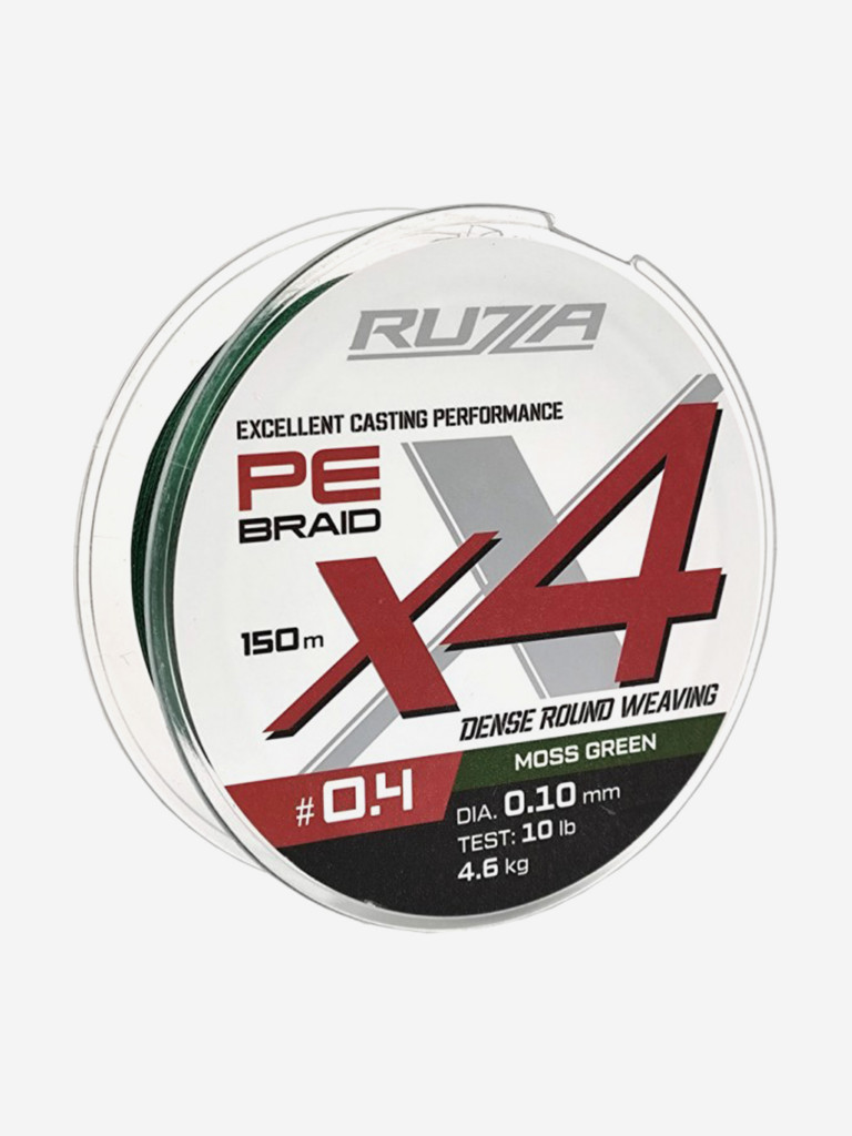 Шнур X4 150м Moss Green 0,10мм 4,6кг/10lb