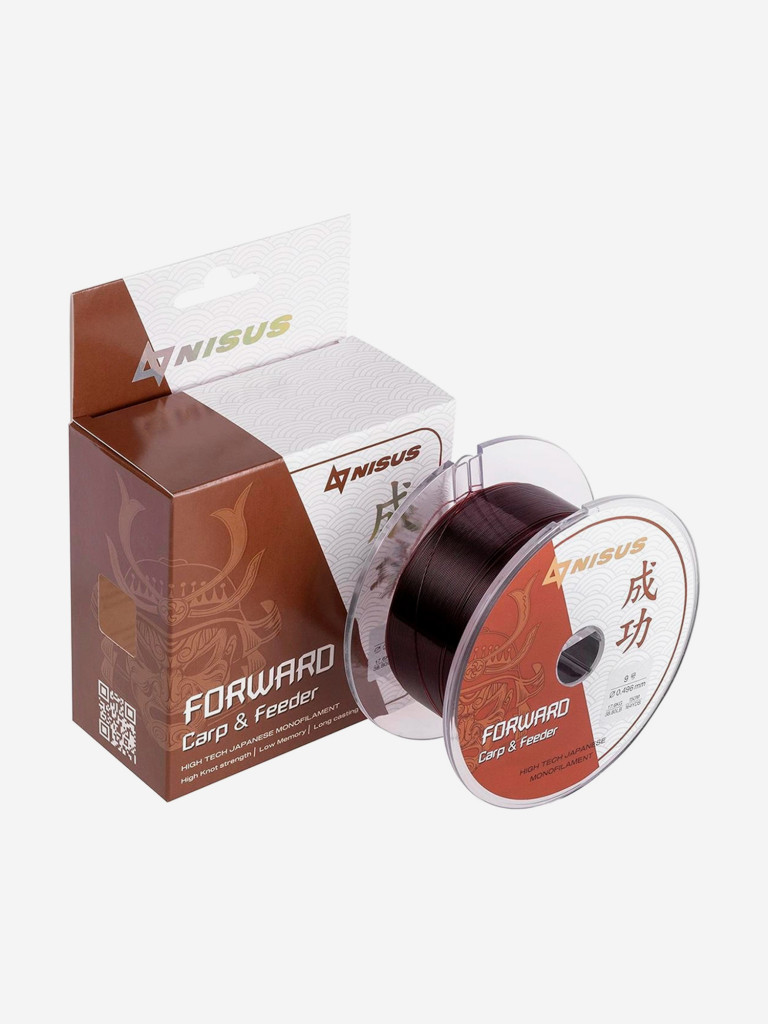 Леска для рыбалки Nisus FORWARD Carp&Feeder Nylon 0,496мм, 150м, 17,6кг, темно-коричневый