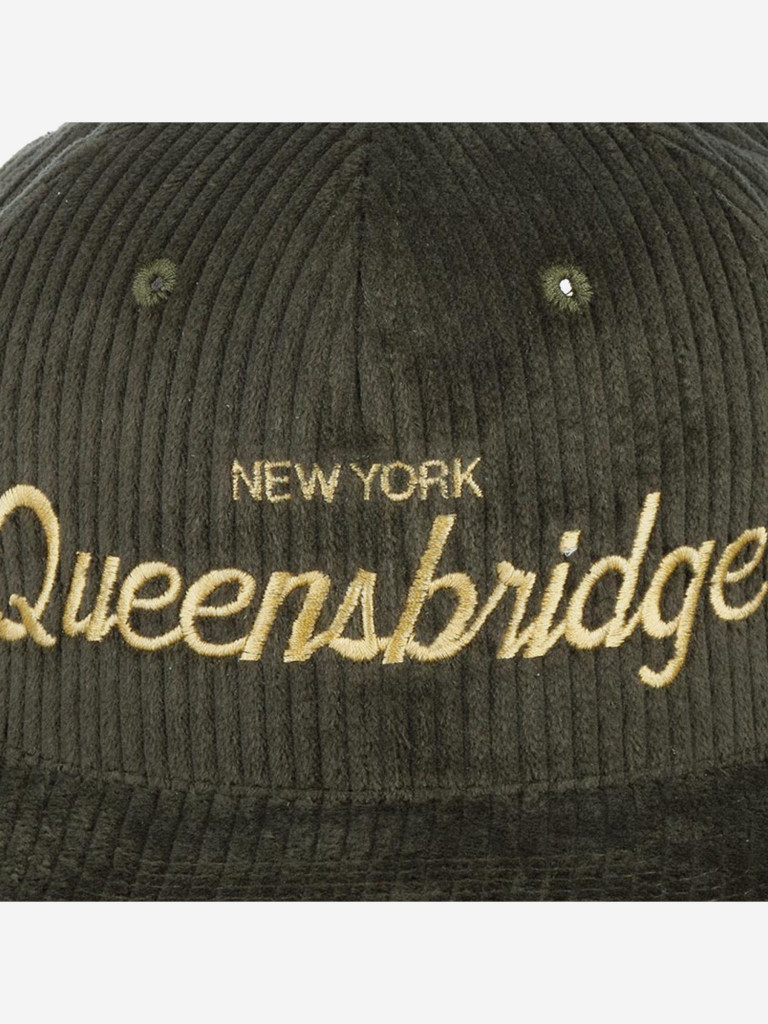 Бейсболка с прямым козырьком HOOD 103-SWC001-NY037-BD Queensbridge Cord (оливковый)