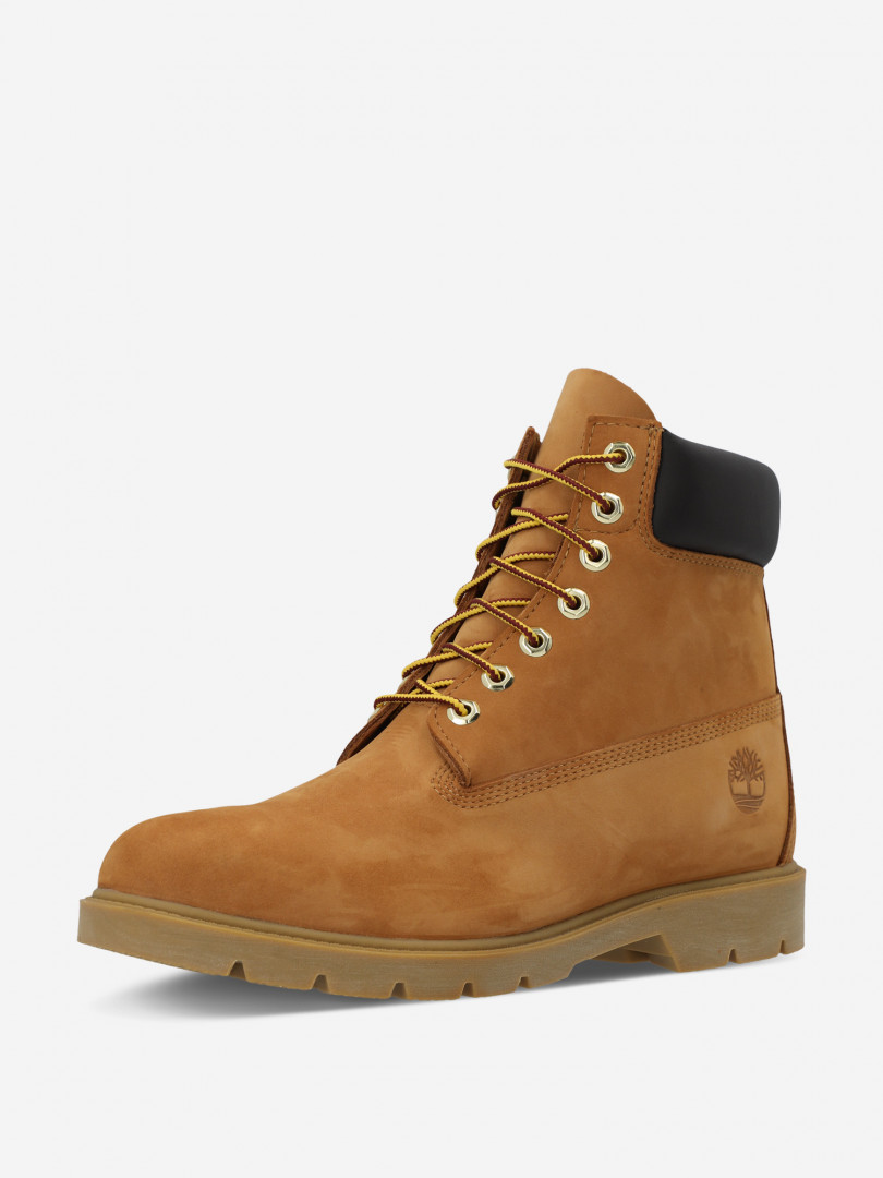 фото Ботинки утепленные мужские timberland 6in basic boot - contrast collar wp, бежевый