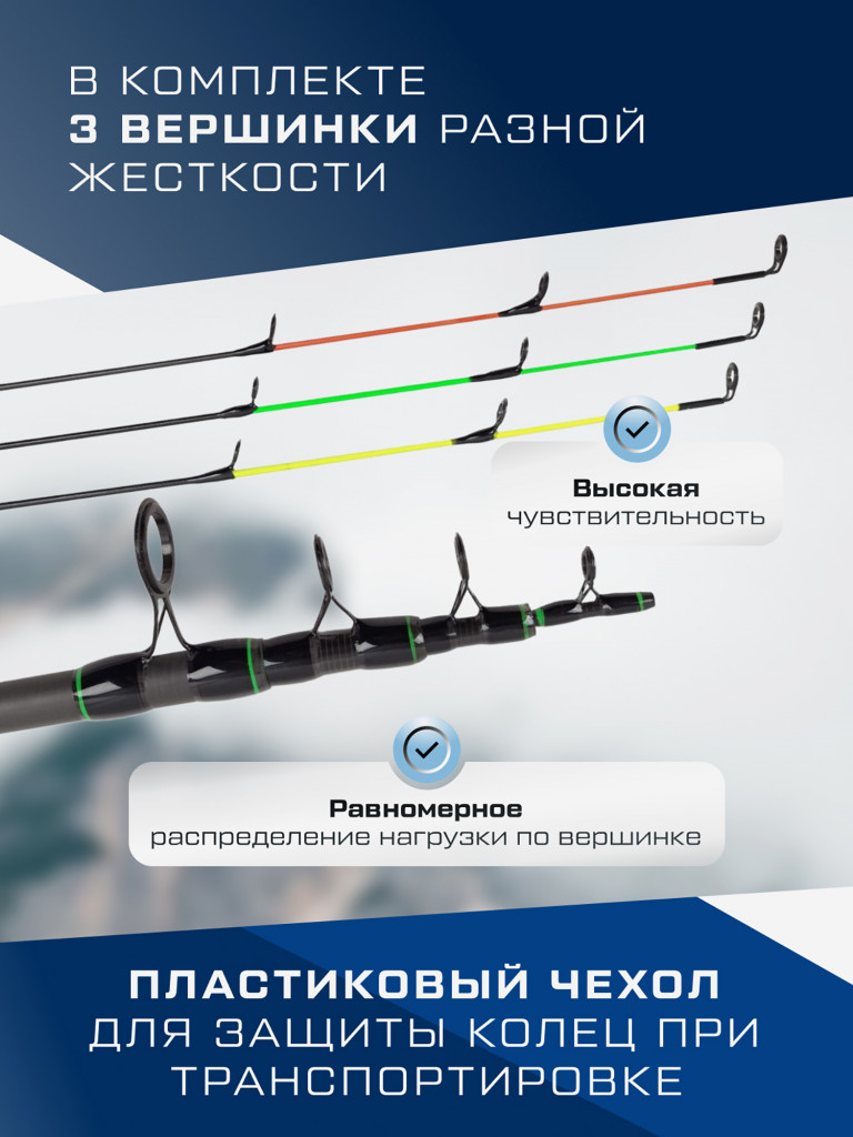 Удилище фидерное теле Vavilon F-FISHING 3 м тест max 150 г