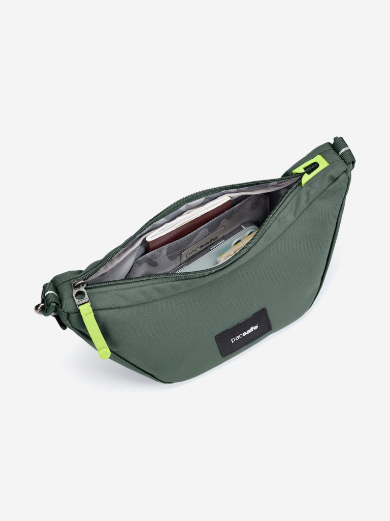Сумка антивор Pacsafe GO Lunar Crossbody, зеленый, 2,5 л.