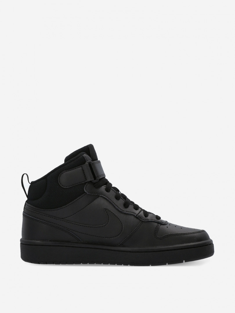 фото Кеды детские nike court borough mid 2, черный