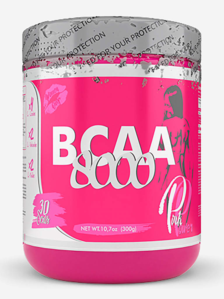 Аминокислоты BCAA 2:1:1 PinkPower BCAA 8000, 300 г, Малиновый мохито