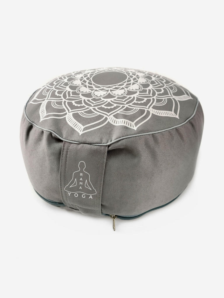 Подушка для медитации Mandala Grey, серый, размер 30 х 30 х 15 см вес 2 кг состав гречишная лузга