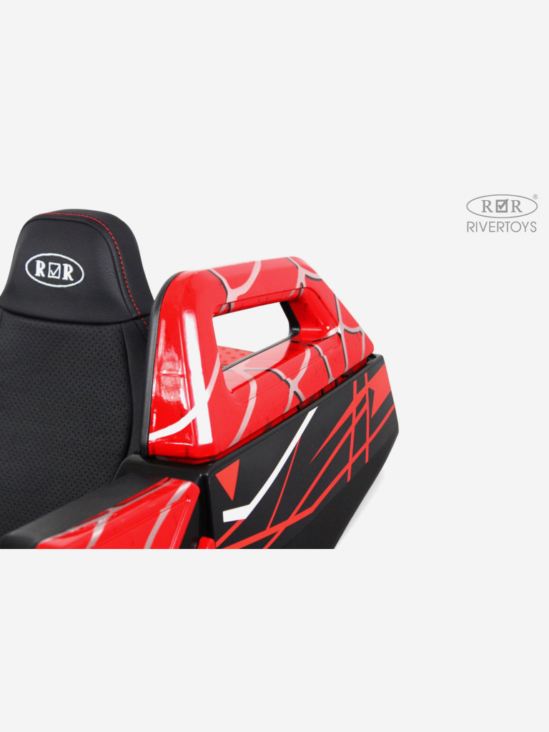 Детский электромобиль RIVERTOYS A707AA LUX NEW 4WD красный спайдер