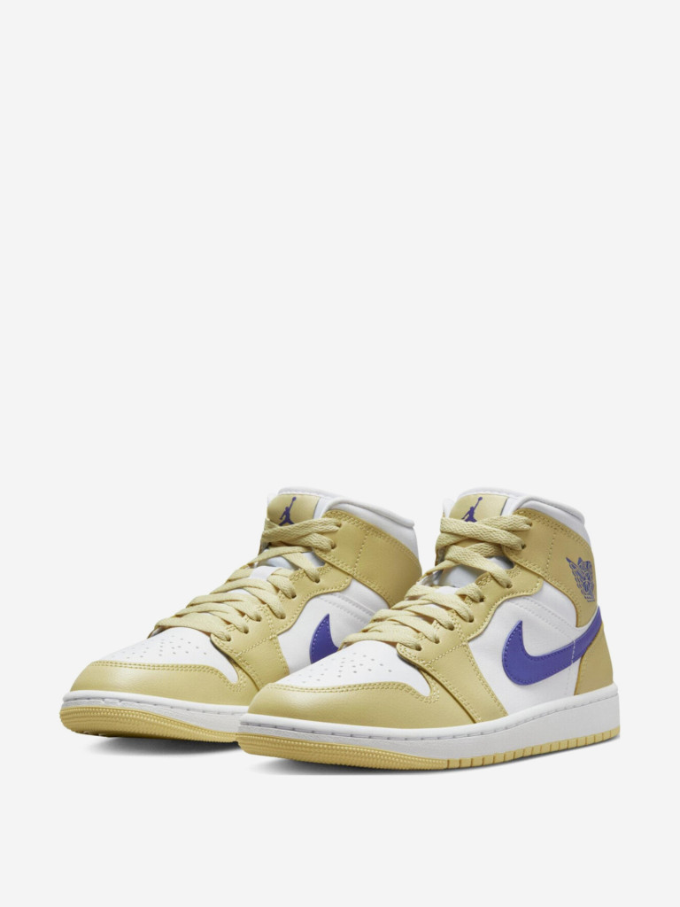 Кеды женские Jordan 1 Mid Lemon Wash
