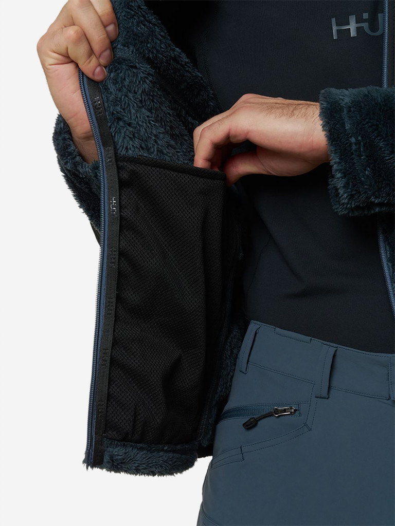 Кофта мужская HUT BORON на молнии для охоты, тёмно-серый / чёрный